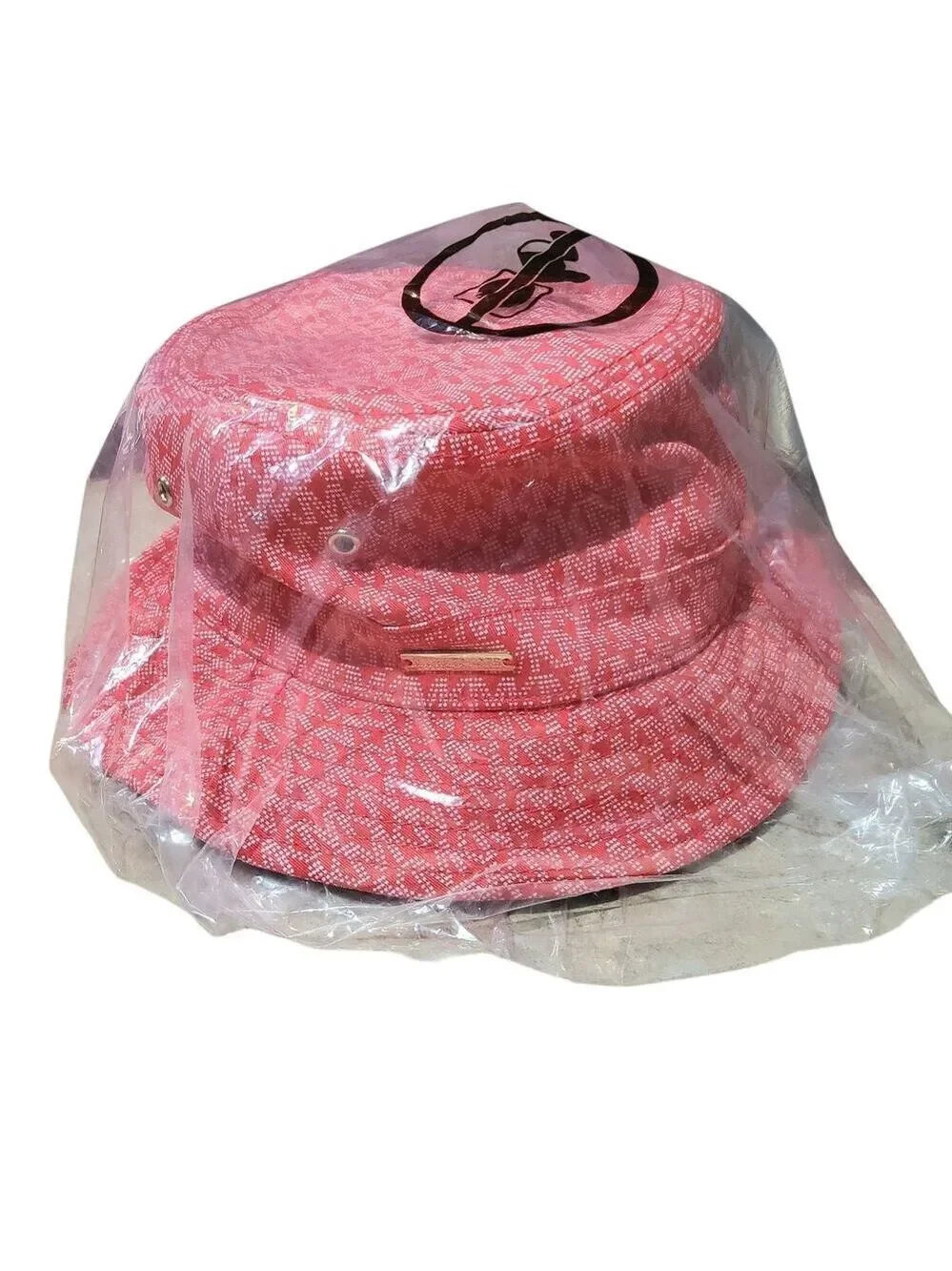 Michael Kors Bucket Hat Logo Print Cotton Blend Pink
